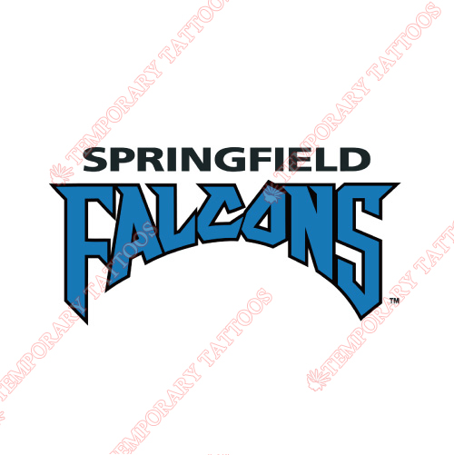 Springfield Falcons Customize Temporary Tattoos Stickers NO.9147